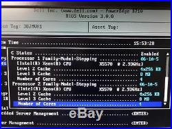 2U Server Dell PowerEdge R710 8 Core 2x QC Xeon X5570 2.93GHz 32GB PERC 6/i