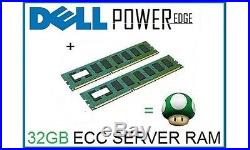 32GB (2x16GB) Memory Ram Upgrade for Dell Poweredge R320 and T320 Servers Only