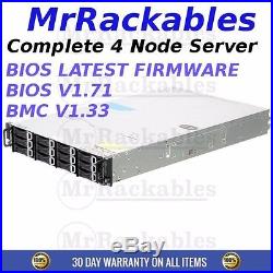 4 Node Server Dell PowerEdge C6100 XS23-TY3 Latest BIOS 12 Bay 8x L5630 128GB