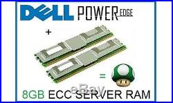8GB (2x4GB) Memory Ram Upgrade Dell Poweredge 2900, 1950 III and 2950 III Server