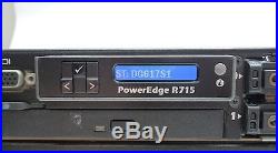 DELL POWEREDGE R715 SERVER 2AMD OPTERON 6136 8-CORE 2.4GHz 32GB RAM H700 +RAILS