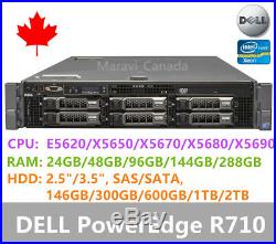 DELL PowerEdge R710 Server 2x X5670 24GB RAM 2x 600GB SAS 3.5 H700 Raid 2x870W