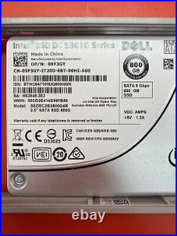 Dell Intel 800G SATA 6Gbps 2.5 SSD 9F3GY SSDSC2BX800G4R