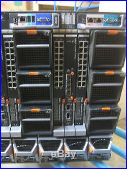 Dell PowerEdge M1000e Blade Server Chassis with2x DF10MXL + 4x 10G-PTM + FANs PSU+