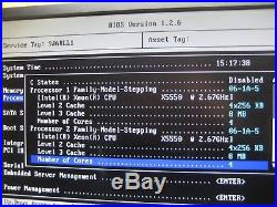 Dell PowerEdge R610 1U 2x Xeon QC X5550 @ 2.67GHz 24GB DDR3 PERC6/i 2.5 Bays+