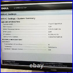 Dell PowerEdge R620 1U 2E5-2620 2.0GHz 128GB RAM 10900GB HDD H710 iDrac Server