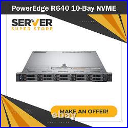 Dell PowerEdge R640 NVMe Server 2x Gold 6144-3.5GHz H730P 128GB RAM 2x 500GB SSD