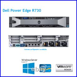 Dell PowerEdge R730 2 x E5-2690 V3 2.60Ghz 12 Cores 128GB RAM H730 Rack Rail Kit