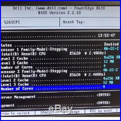 Dell Poweredge R610 Server 2X Xeon E5620 2.40Ghz Quad 8GB RAM 2x 146GB HDD